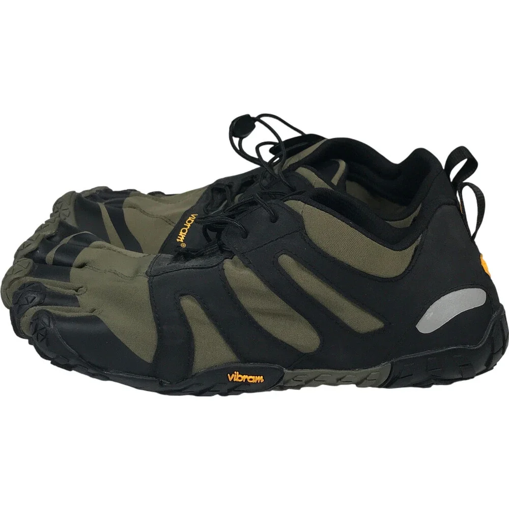 Vibram Men's Black and Olive FiveFingers Shoes - Picture 5 of 9